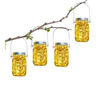 Lampade Solari da Giardino Lanterne da Esterno a Barattolo confezione da 4 con