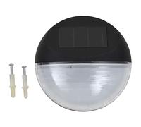 Lampade Solari da Parete da Esterno a LED 24 pz Rotonde Nere