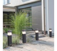 Lampade Solari Luce con Picchetto per Esterni IP44 4er Set Batteria Grigio 4x