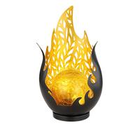 Lampade solari per decorazioni da giardino per esterni, decorazione per balconi esterni sfera di punzonatura decorativa in metallo batteria IP44, 1x LED, LxLxA 16,5x12,5x26,5 cm