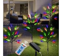 Lampade Solari per Esterni Da Giardino, 4 Pezzi, 16 LED, 8 Modalità, Luci Solari