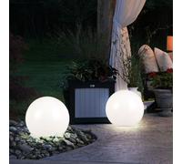 Lampade Solari per Esterni Giardino Sfera IP44 Batteria Chiodi LED Bianco Caldo