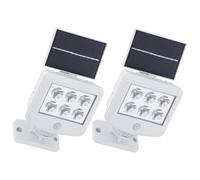 Lampade solari per esterno con rilevatore di movimento Applique solare a LED da esterno con rilevatore di movimento esterno, bianco, LED 0,3W 150Lm bianco freddo, LxPxH 12,8x10x11 cm, set da 2