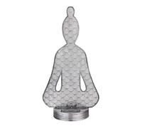 Lampade solari per la decorazione esterna del giardino figure esterne Buddha solare, IP44, batteria ricaricabile, metallo plastica, 1x LED 2700K, LxLxA 19x12x36cm