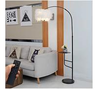 Lampade Standard Soggiorno, Lampada Da Terra Per Casa, Elegante Lampada Da Terra In Piuma Bianca Con Telecomando Ha Una Funzione Telescopica Il Paralume Può Essere Regolato Su E Giù Di 180° Per La