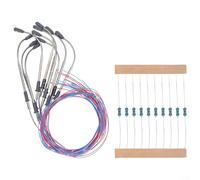Lampade stradali a LED bianche calde da 42 mm per scala N e per treni modello TT Gauge 3V AC DC compatibile 10 pezzi con resistori