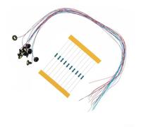 Lampade stradali a LED in scala HO, confezione da 10, colore bianco caldo, 3 V CC, per layout scenografico, vialetto, decorazione, nero, 6 mm
