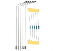 Lampade stradali ferroviarie modello in metallo 5pcs per layout calibro 0 con resistenze per connessione 12v a 16v e 3v ha condotto le sorgenti luminose per il paesaggio realistico del treno e la
