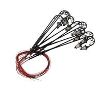 Lampade stradali in scala 1:87, 10 pezzi, 63 mm, con resistori per 3 V, 1 | Per una base in metallo resistente, dettagli in plastica, corrente 20 mA, sicuro per il funzionamento a 3 V