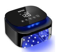 Lampade UV LED wireless BETE 60W - Asciugatore per smalto gel ricaricabile con sensore automatico, 30 perle e 4 regolazioni del timer portatile per uso domestico/salon Nero