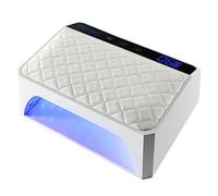 lampade UV per unghie in gel, Lampada for unghie a cuscino con lampada LED professionale ricaricabile senza fili da 178 W for nail art in gel(Bianco)