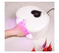 lampade UV per unghie in gel, Lampada professionale for asciugatura unghie in gel a forma di cuore da 96 W, luce solare rosa con strass(Bianco)