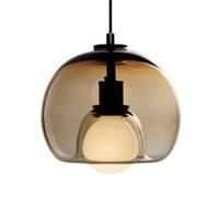 Lampade Vetro sferico Creativo, lampadario in Stile Minimalista Francese, Luce Sospensione Testa Singola E27, Club Il Tempo Libero, Ristorante, Fidati di Illuminazione Decorativa per la tè (a)