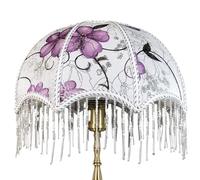 Lampade vintage con nappe, paralume vittoriano frangia, tonalità antichi smerlati a cupola per lampade da tavolo E27 a pavimento 7.87x7.48 2 Vintage