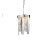 Lampadella Moderna Rotondo, e14 Luxi delle Scale Duplex di Lusso Fidurst Luci Elegante Illuminazione a Sospensione cristallina per Soggiorno Hotel Lunghe Scale-Silver 32 cm