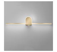 Lampader Specchio da Bagno, Semplici Luci Frontalir Specchio da 41/61/81 Cm,De a Led da Parete a Risparmio Energeticor Bagno, Vasca da Bagno, Hotel, Camera da Letto, Luce Bianca/81 Cm, Colore Oro Amer