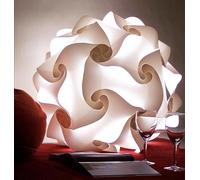 Lampadesign® Lampada da Terra Sfera bianca moderna soggiorno camera da letto stanza a Led FIOCCO 50 cm salotto sala da pranzo Lampadina luce fredda e27 17W Illuminazione d'interni che rilassa la vista
