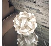 Lampadesign® Set Coppia Abat jour da comodino Camera da Letto - 2 Lampade comodini chic Stanza cameretta soggiorno Lampadine a Led E27 Luce fredda lettura soft Sfera 23 cm bianco infrangibile