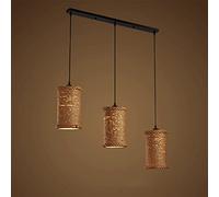 Lampadier e Creativo Industria retrò Corda di Canapa Lampada appesa al soffitto Regolabile a Cilindro Antico a Cilindro di personalità di ristorazione Bar a Goccia lampadario lampadario (1 luccio)