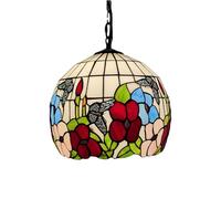 Lampadiers Retro Tiffany Style Lampada Butterfly Colorful Glass Bar Creative Rural Camera Balcone Mediterraneo lampadario Mediterraneo