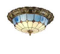 Lampadiers Tiffany Style Sofiling Light Oxated Glass Ombra Lampada invertita a Filo Ciondolo per Soggiorno da Pranzo per Camera da Letto (40 cm)