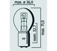 Lampadina 12V 45/40W BA20D