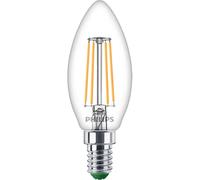 Lampadina a candela a filamento Ultra Efficiente trasparente Philips 40W B35 E