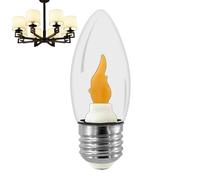 Lampadina a fiamma tremolante - Lampada a effetto di fuoco a LED E12 E14, bagliore realistico tremolante, lampada decorativa | Decorazione per atmosfera natalizia e halloween, per camera da