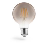 Lampadina a filamento LED, E27, 450lm 6W, Globe 80 vintage, bianco caldo