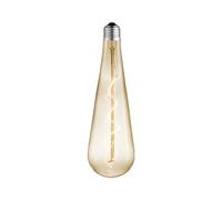 Lampadina a goccia LED Lucande, E27 4W, ambra, Ø 9 cm, 2700K LUCANDE