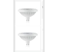 LAMPADINA a LED 2 PEZZI GU10 12 WATT 3000K 1050 LUMEN DIAMETRO 11cm per faretto [EEK: A]
