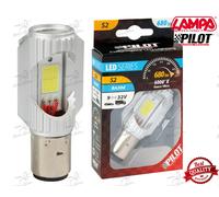 Lampadina a LED 680 Lumen 6000k attacco BA20D per Vespa Scooter e Moto