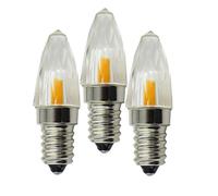 Lampadina A Led A Forma Di Diamante Con Cristallo Dimmerabile E12 Da 1.8 W Base A Candelabro Luce Bianca Calda 2700k - 3000 K 150 Lm Equivalente A 15w (3 Pezzi, 3000 K, Luce Calda, E12)