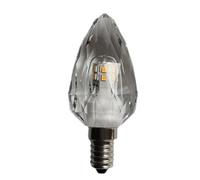 Lampadina a LED a forma di diamante E14 piccola vite bocca lampadina di cristallo trasparente fonte di luce illuminazione decorativa candela lampadine a risparmio energetico(4.3W Warm White)
