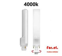 Cala LED 9 W Attacco G24 2 Pin 135 ° 220 V 4000 K Bianco