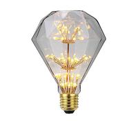 Lampadina a LED Vintage 3W E27 Lampadina Effetto Stellato Forma di Diamante 240LM 2300K Luce Calda 220V-240V per casa Bar caffetteria Ristorante Decorazioni di Nozze