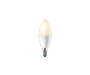 Lampadina a oliva LED bianco tenue C37 Candela E14 WiFi