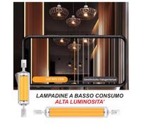 Lampadina a tubo LED R7S LUCE 78/118/189mm 230V 10W 15W 20W 25W alta luminosità
