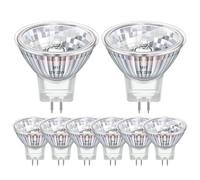 LAMPADINA ALOGENA 12V 20W GU4 MR11 FARETTO ALOGENO 8 PEZZI 2800K LUCE CALDA