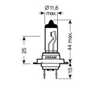 OSRAM NIGHT BREAKER SILVER H7, 100% di luce, lampada da proiettore alogena, 64210NBS, 12V, auto, scatola (1 lampada)