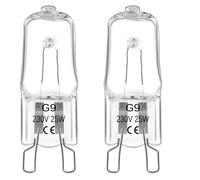 Lampadina Alogena per Forno G9 25W 300℃, Lampadina Alogena Dimmerabile Bianco Caldo 2800K Lampadina G9, Base 2 Pin, Lampadina G9 per Forno, Microonde, Plafoniera, Lampada per Armadio, Confezione da 2