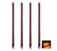 Lampadina Alogena R7S 254mm 1300W, J254 Lampada Alogena Lineare A Doppia Estremità 220V, 1300LM, Lampadine Infrarossi Riscaldante R7S 1300W Dimmerabile, Fascio 360°, Nessuno Sfarfallio, 4 Pezzi