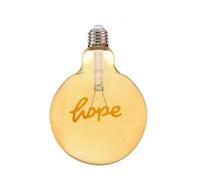 Lampadina ambrata led a filamento scritta hope 4w E27 decorativa stile vintage [EEK: A+++]