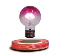 Lampadina arcobaleno levitante luce notturna rotante automatica a 360° lampada da scrivania a LED galleggiante magnetica con base trasparente per regali per casa ufficio camera da letto,A