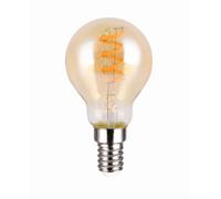 LAMPADINA ATTACCO E14 PALLINA AMBRA DIMMERABILE CON INTERRUTTORE 4W · 180lm, 1800K