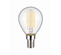 LAMPADINA ATTACCO E14 PALLINA TRASPARENTE DIMMERABILE CON INTERRUTTORE 4W · 500lm, 4000K