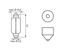 Bosch Lampada secondaria C21W Pure Light 12V 21W - 10 pezzi