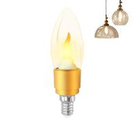 Lampadina con fiamma tremolante - Lampada LED con base E27 E14, bagliore dorato realistico | Illuminazione atmosferica decorativa per portico esterno interno, patio, camera da , soggiorno, uffici