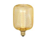 Lampadina Contemporanea Rete Metallica Acciaio Oro E27 3,5W 1800K