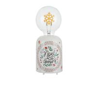 Lampadina decorativa natalizia Fiocco led ricaricabile